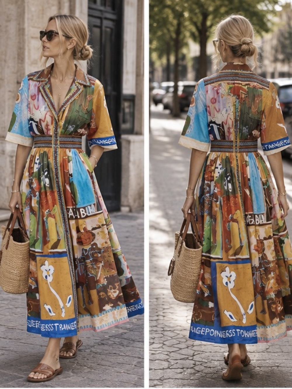 Alemais Multi-Color Printed Maxi Dress